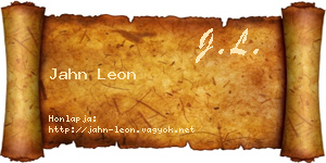 Jahn Leon névjegykártya